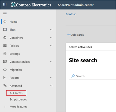 SP Admin Center - Advanced