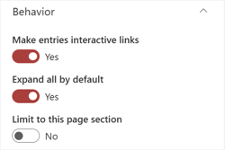 Table of Contents - Behavior